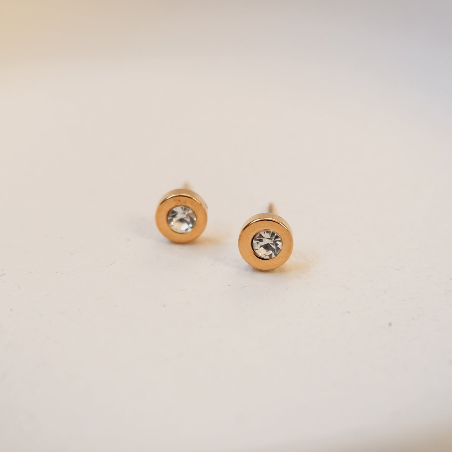 Zoey Gold Stud Earrings by Andrea