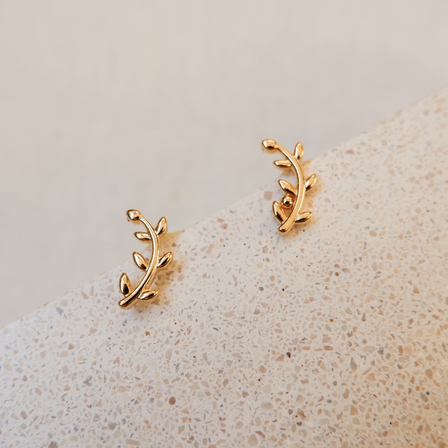 Lillian Gold Stud Earrings by Andrea