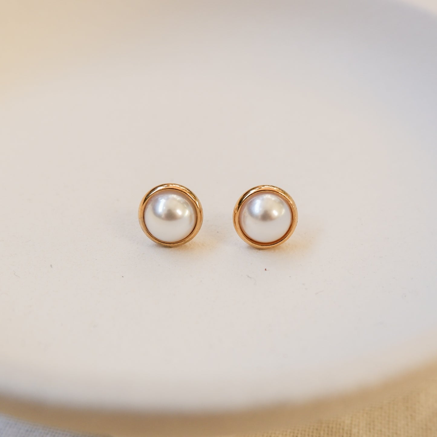 Paisley Gold Stud Earrings by Andrea