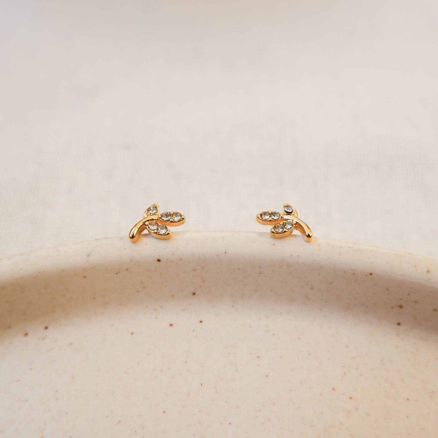 Everly Gold Stud Earrings by Andrea