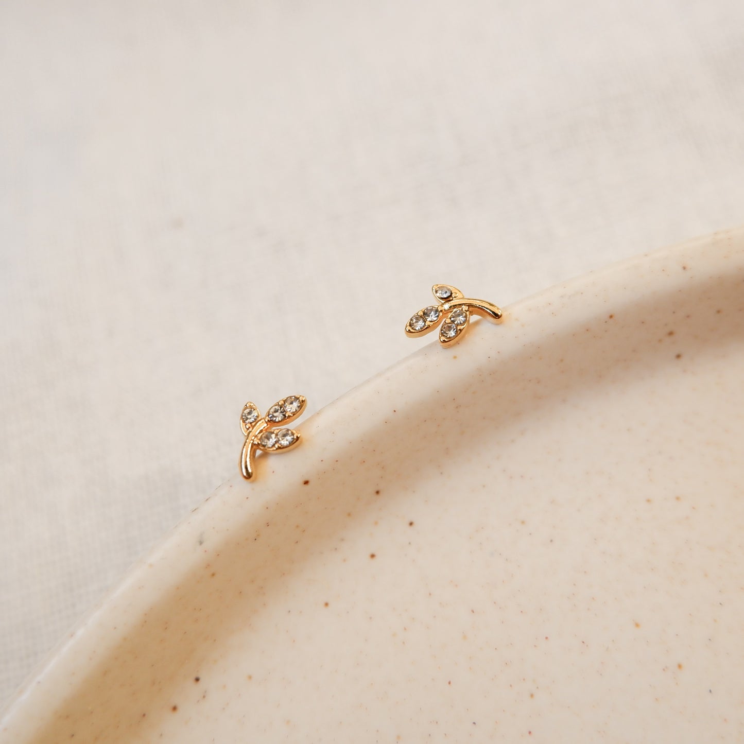 Everly Gold Stud Earrings by Andrea