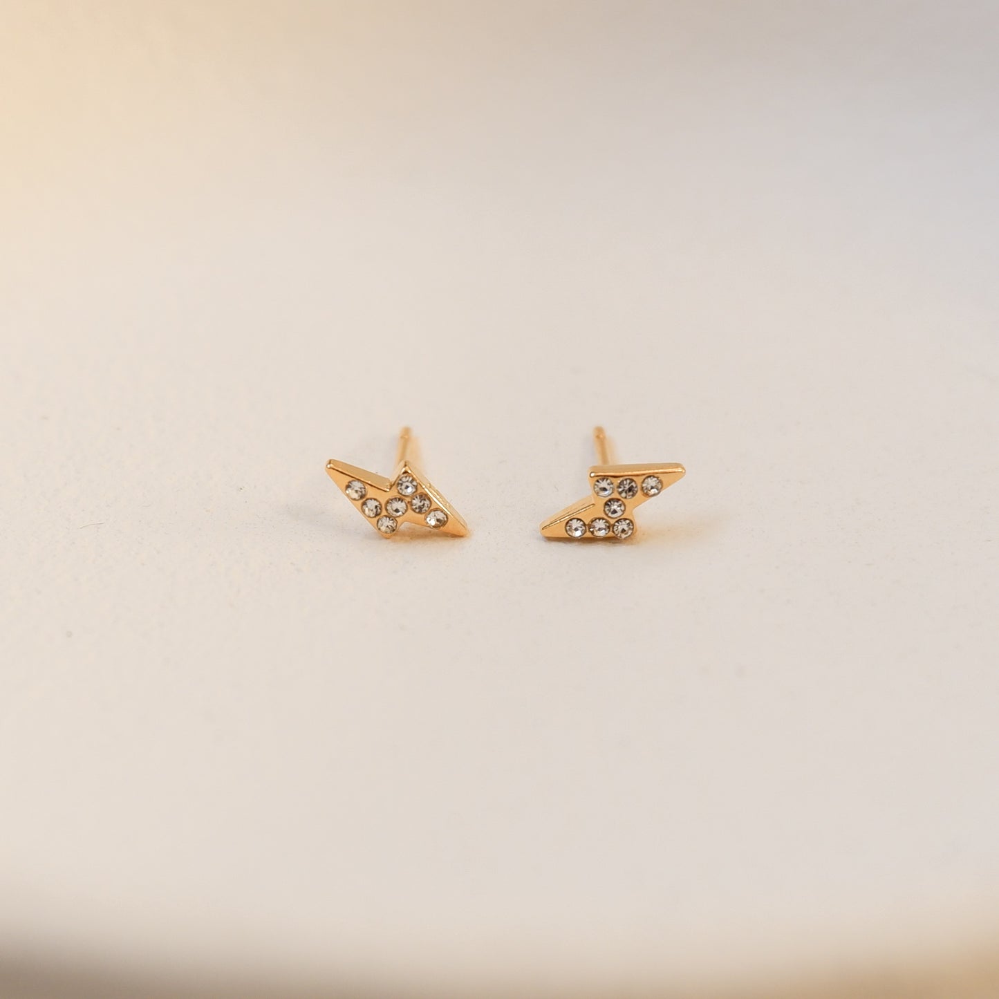 Flash Gold Stud Earrings by Andrea