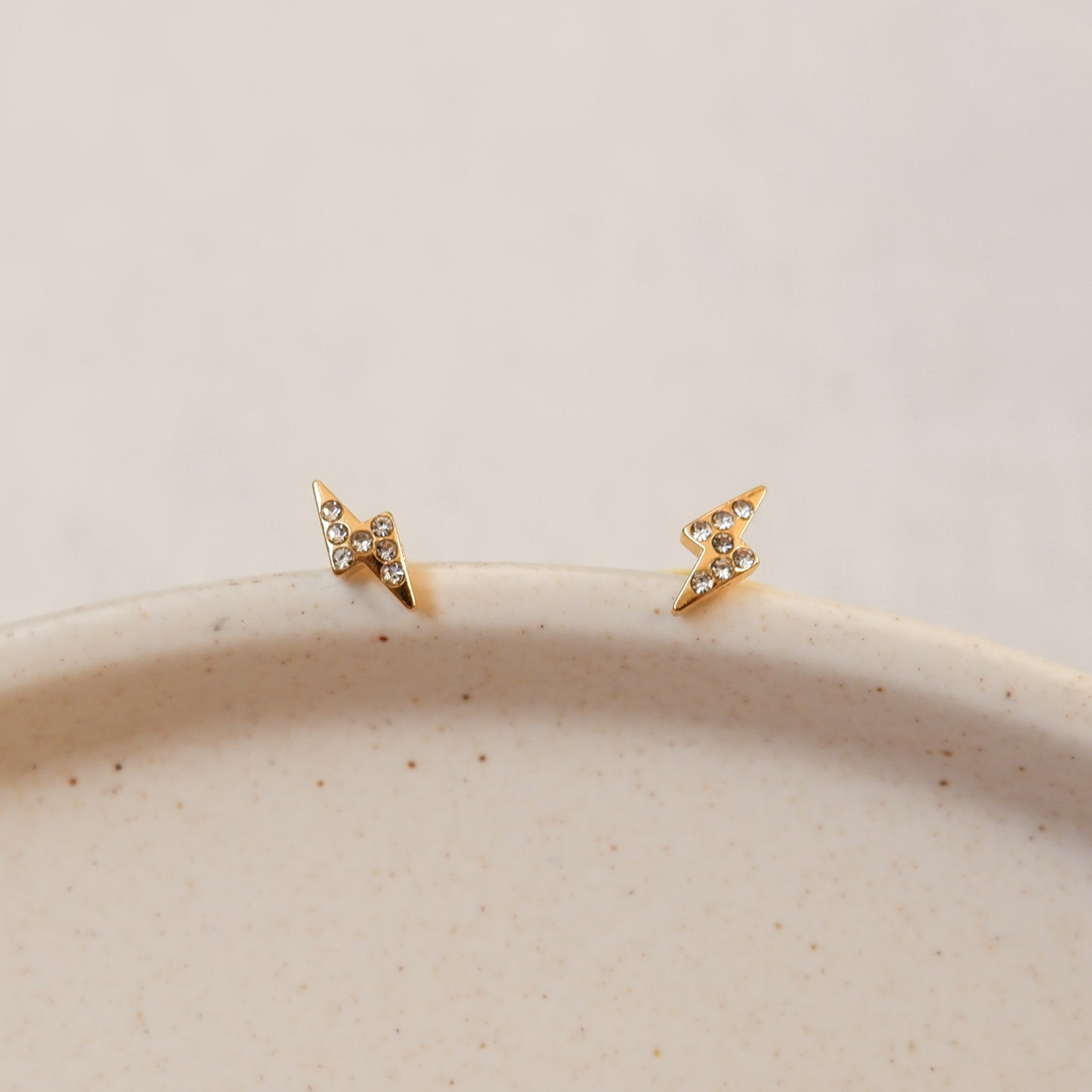 Flash Gold Stud Earrings by Andrea