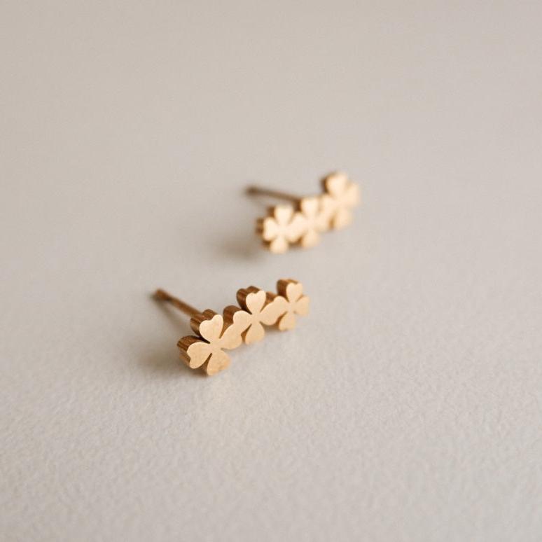 June Gold Stud Earrings by Andrea