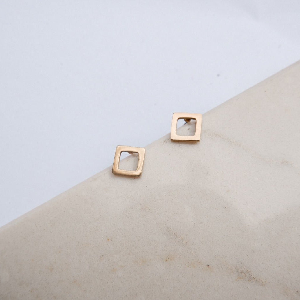 Molly Gold Stud Earrings by Andrea