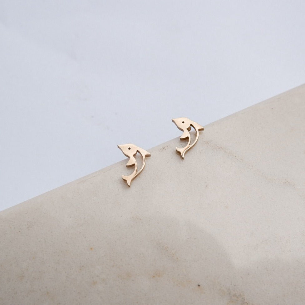 Eden Gold Stud Earrings by Andrea
