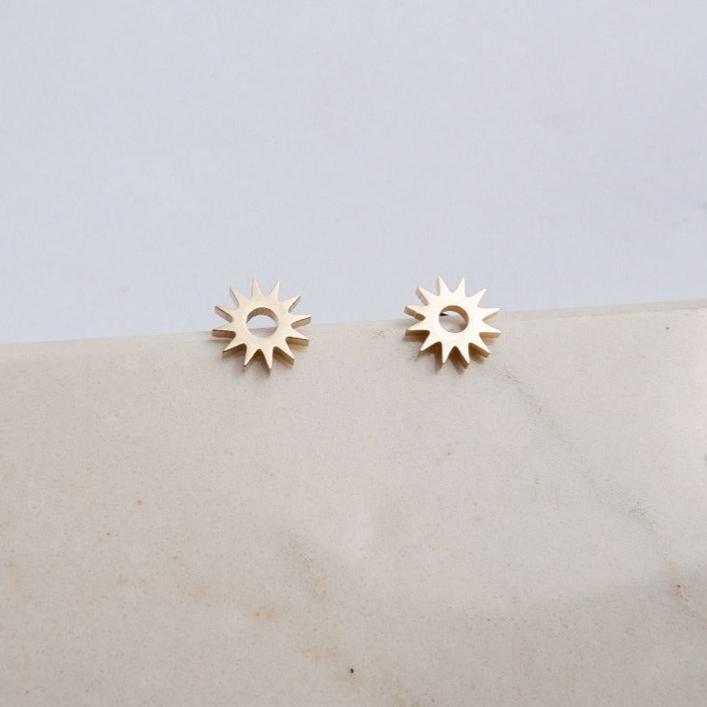Solis Gold Stud Earrings by Andrea