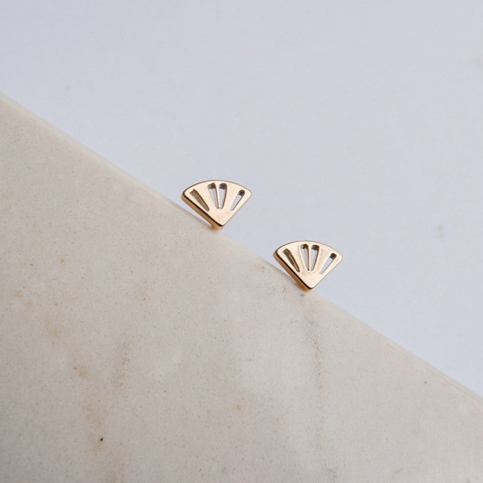 Celine Gold Stud Earrings by Andrea