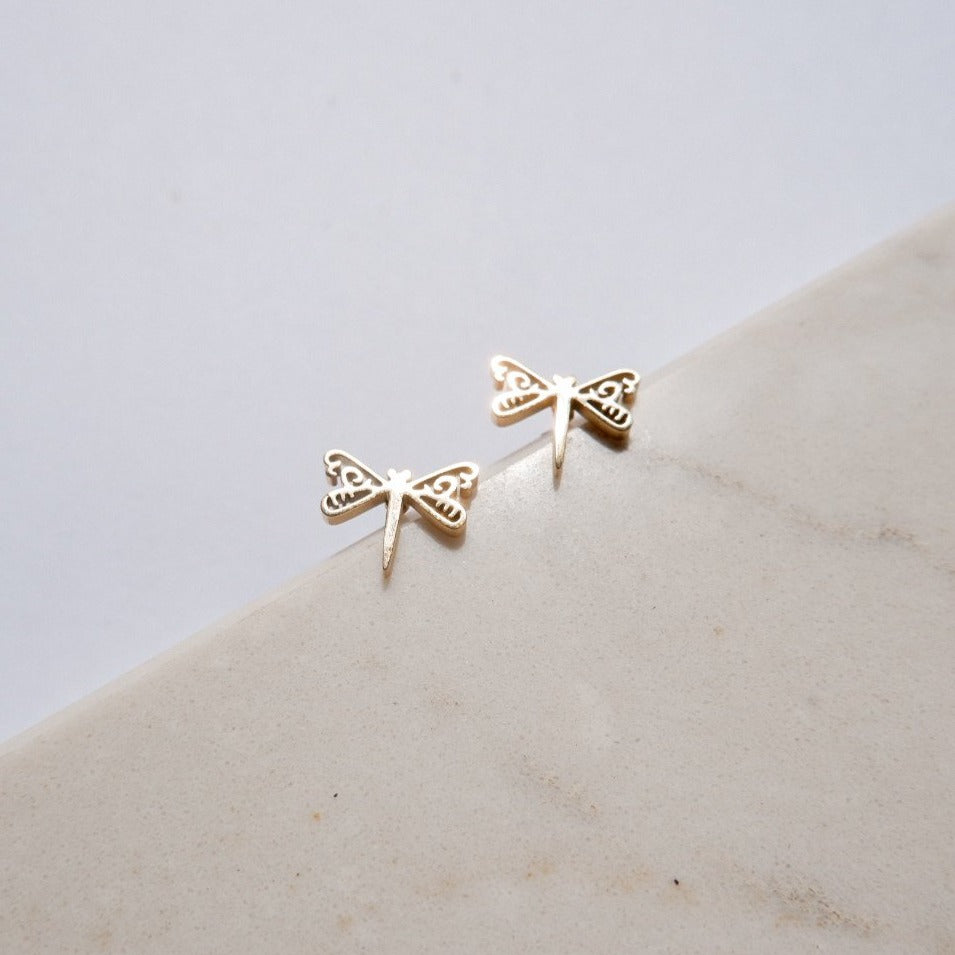 Lily Gold Stud Earrings by Andrea