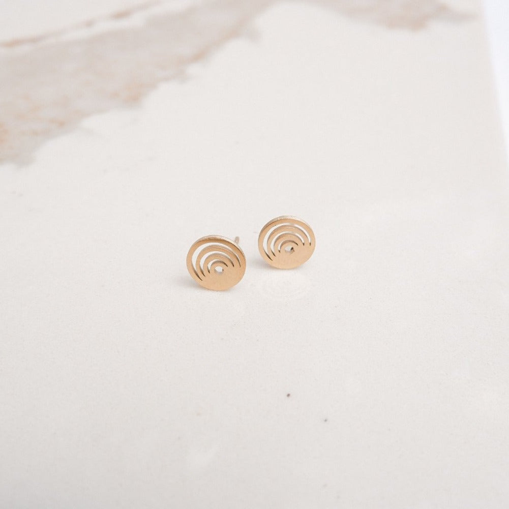 Alejandra Gold Stud Earrings by Andrea