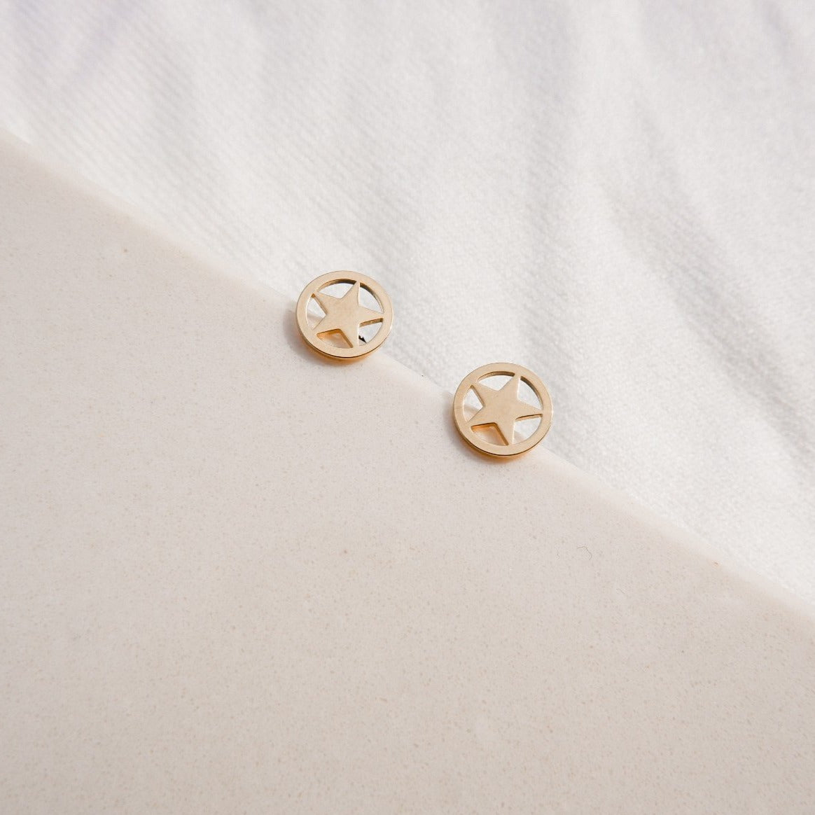 Calista Gold Stud Earrings by Andrea