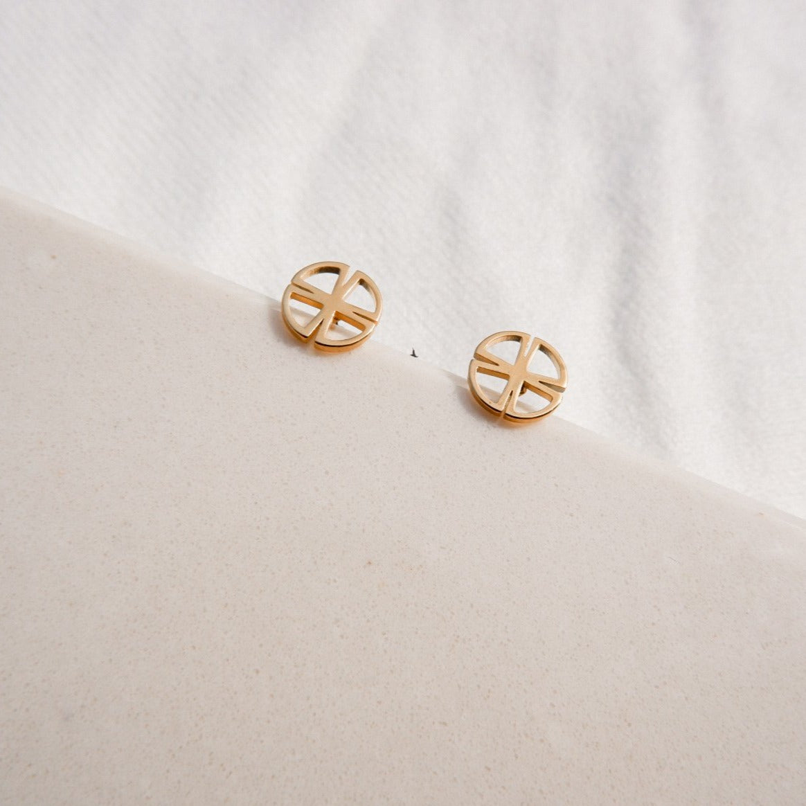 Ember Gold Stud Earrings by Andrea