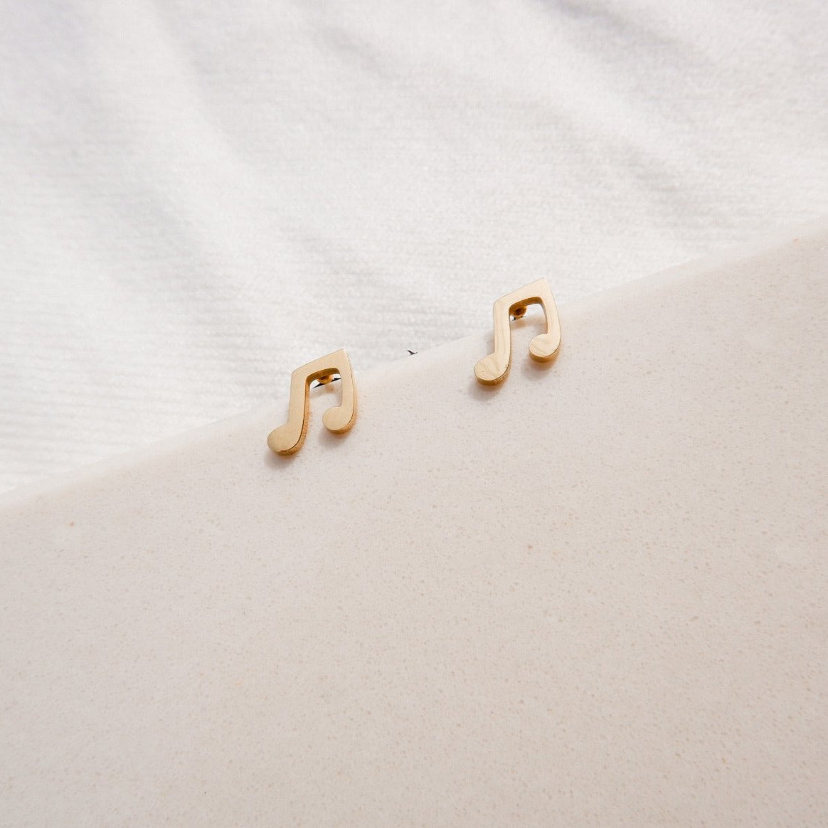Sara Gold Stud Earrings by Andrea