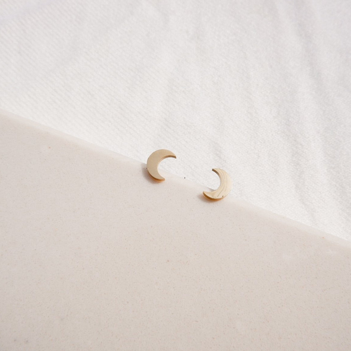 Luna Gold Stud Earrings by Andrea