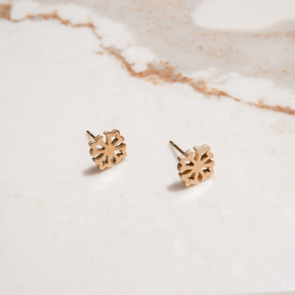Dara Gold Stud Earrings by Andrea