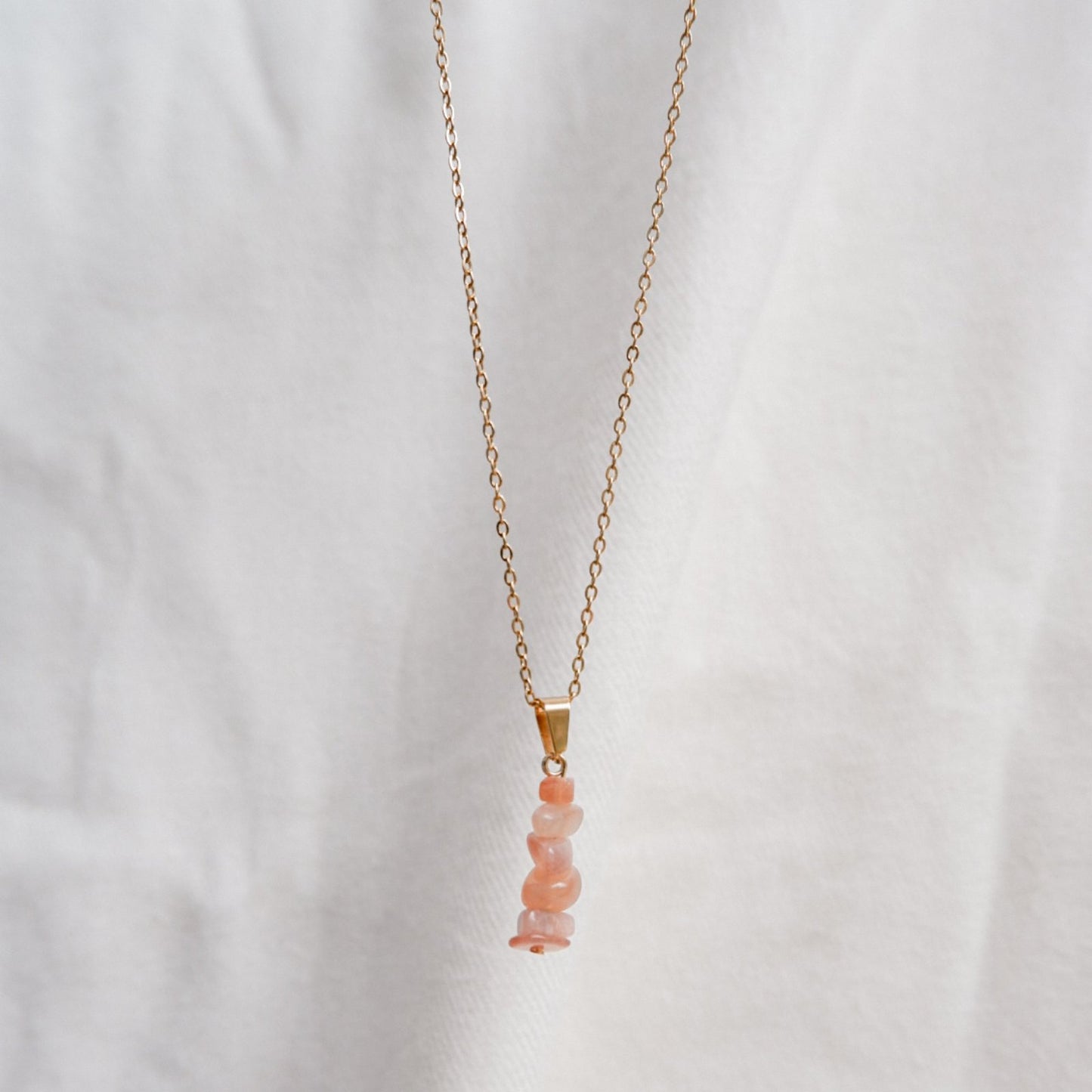 Pink Chip Stone Necklace by Andrea