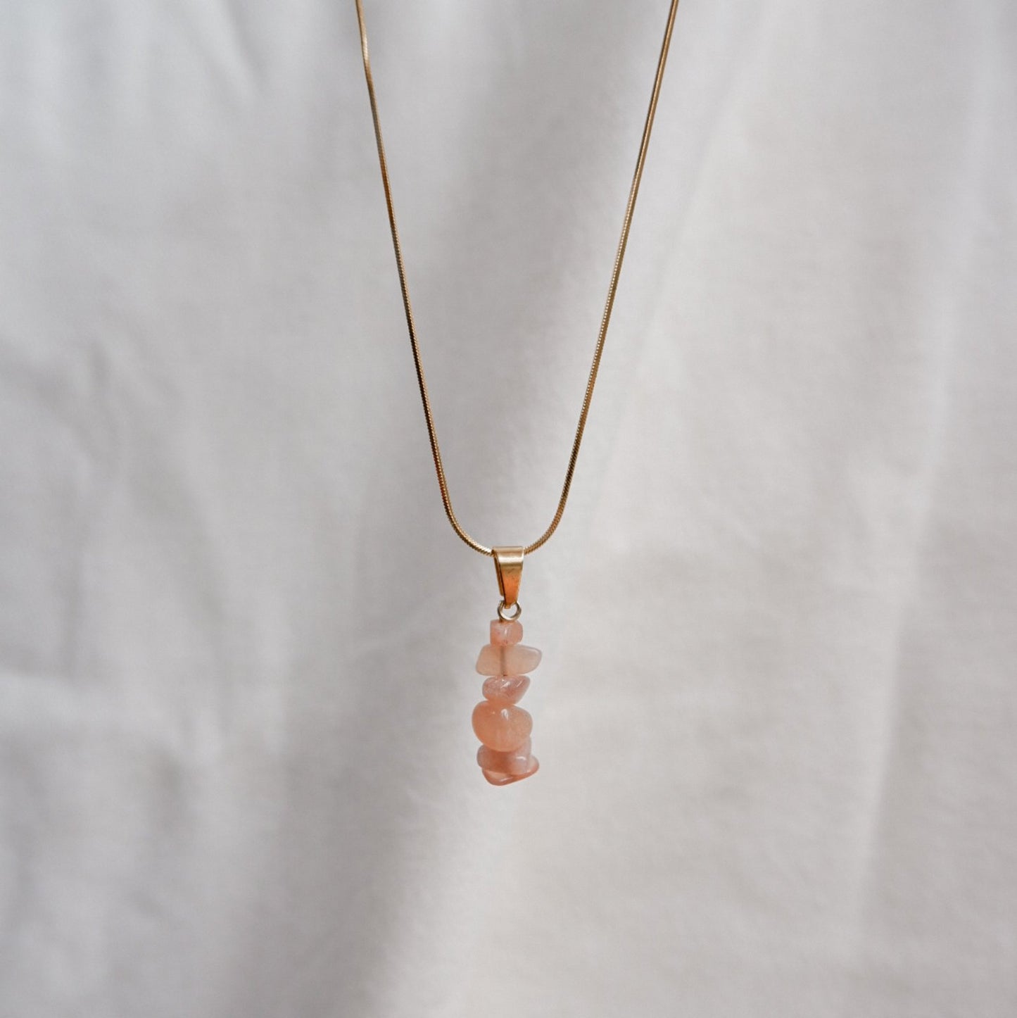 Pink Chip Stone Necklace by Andrea