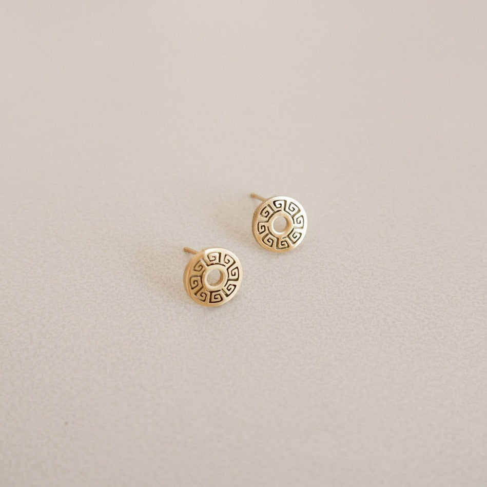 Brynn Gold Stud Earrings by Andrea