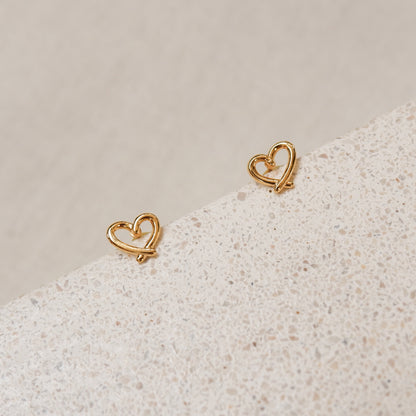 Ivy Gold Stud Earrings by Andrea