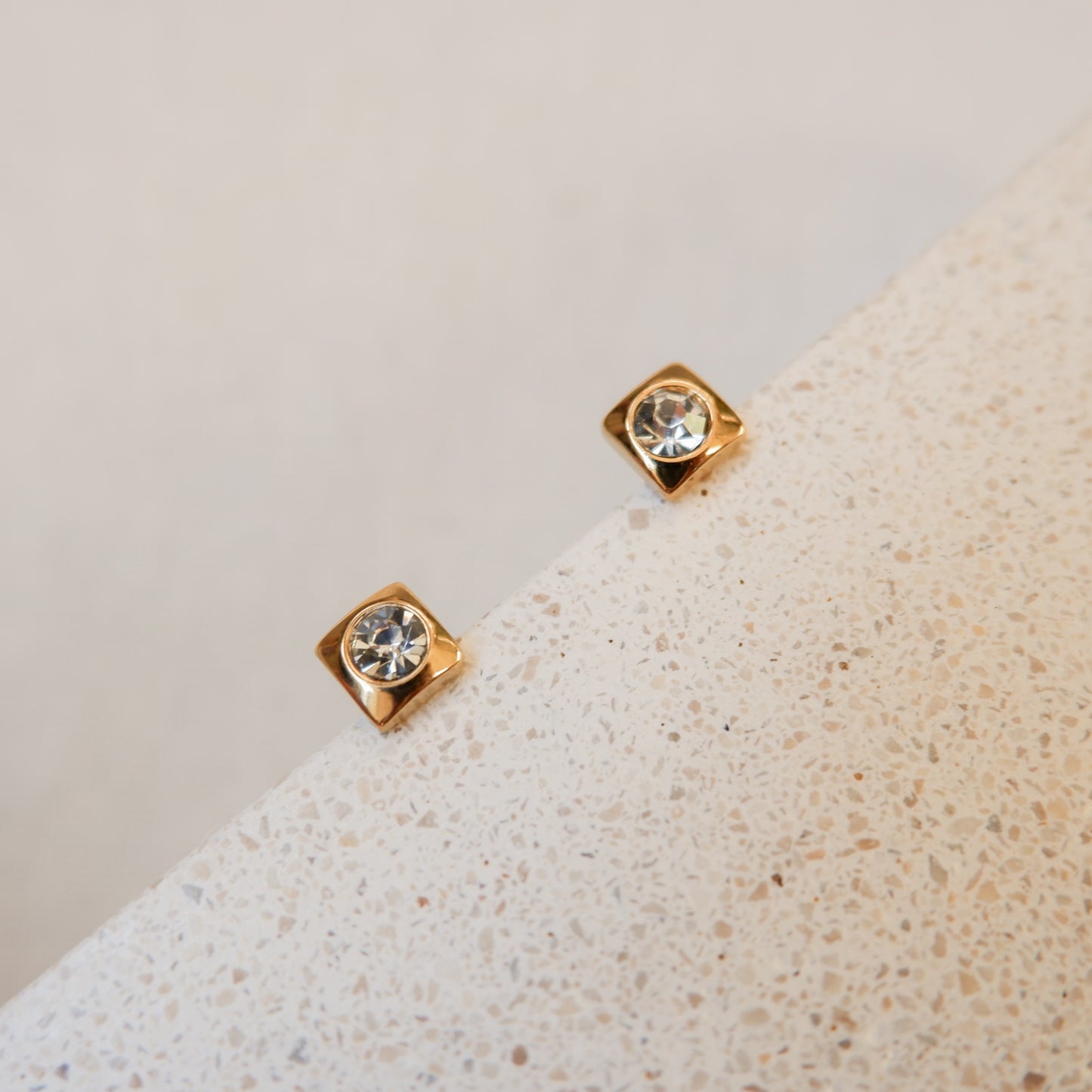 Addison Gold Stud Earrings by Andrea