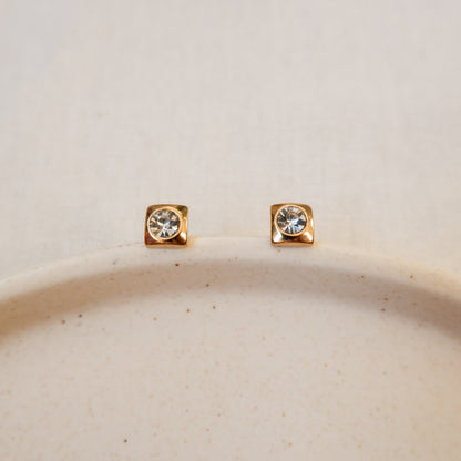 Addison Gold Stud Earrings by Andrea