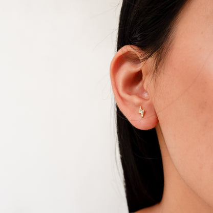 Flash Gold Stud Earrings by Andrea
