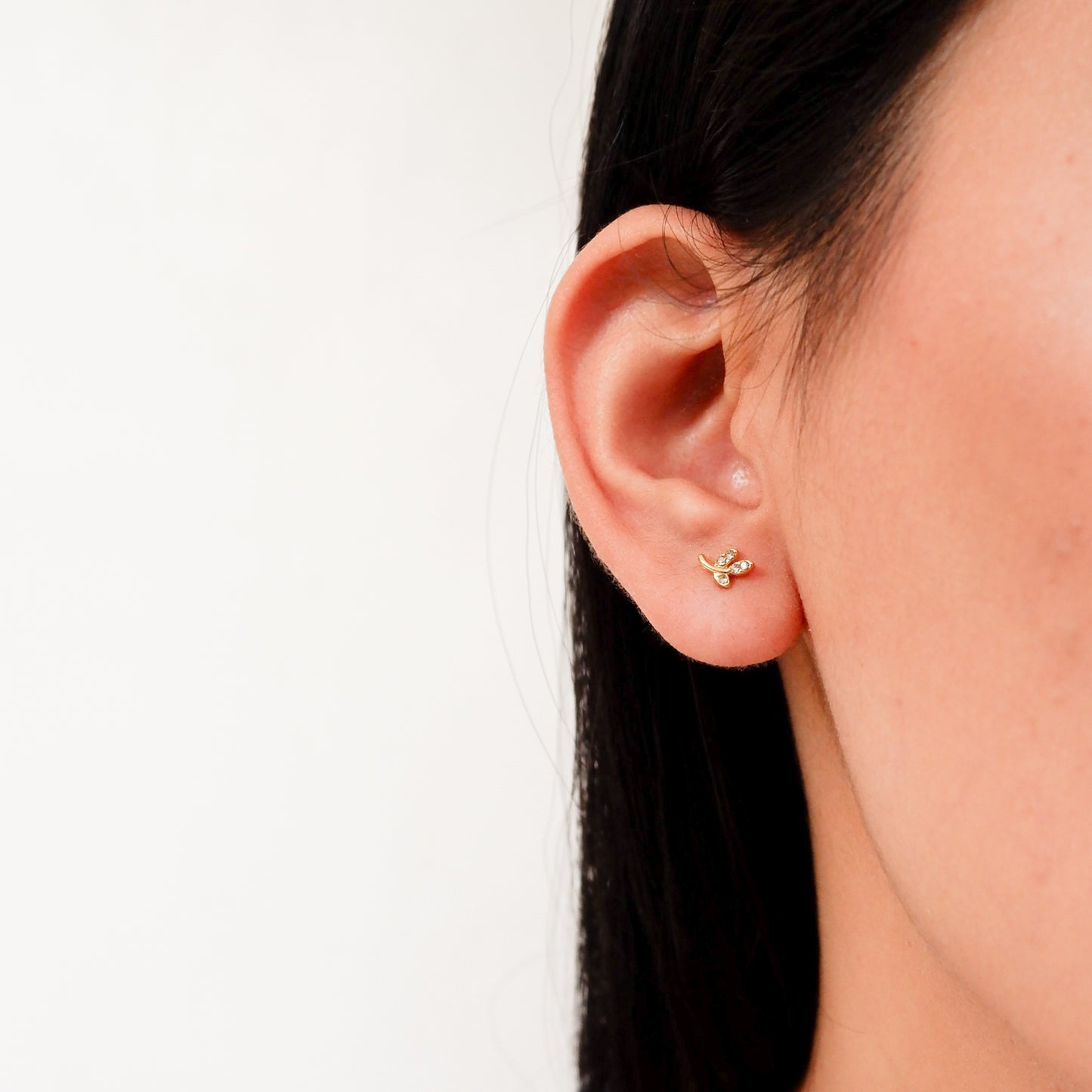 Everly Gold Stud Earrings by Andrea