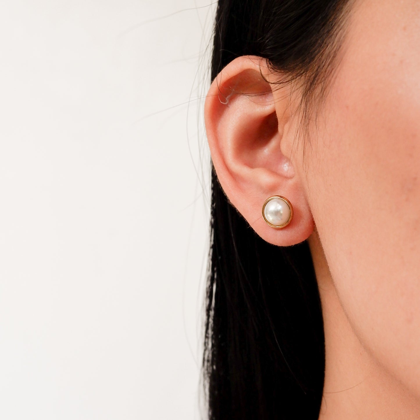 Paisley Gold Stud Earrings by Andrea