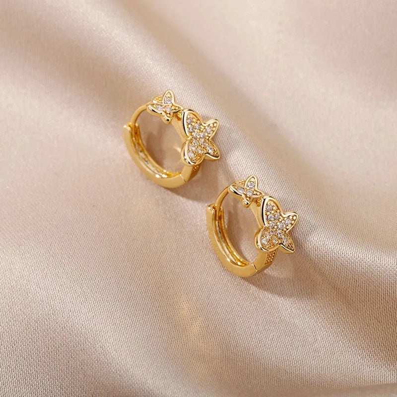 Elsie gold hoop earrings