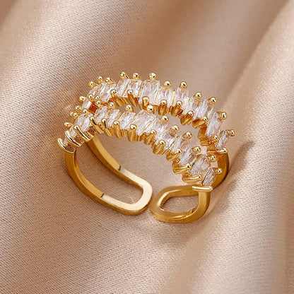 Haven adjustable gold ring by Andrea