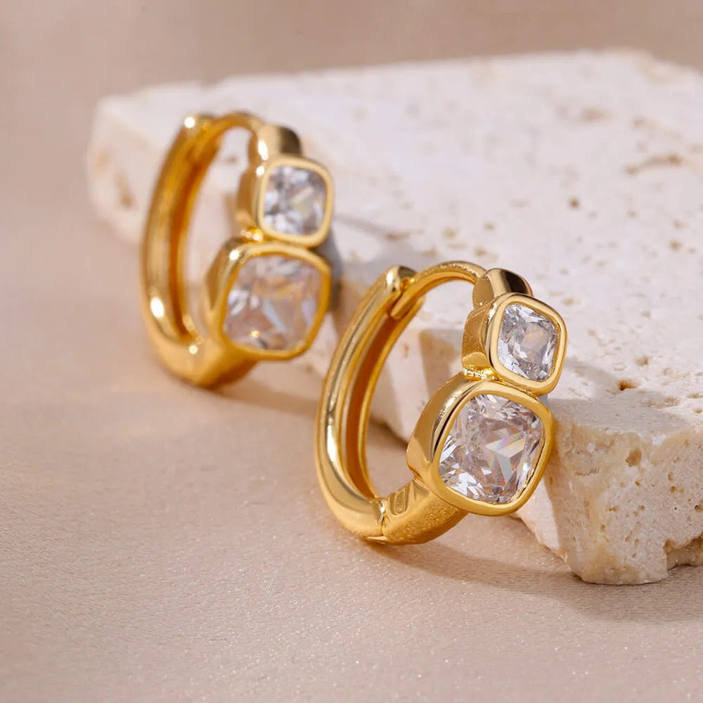 Zuri gold hoop earrings