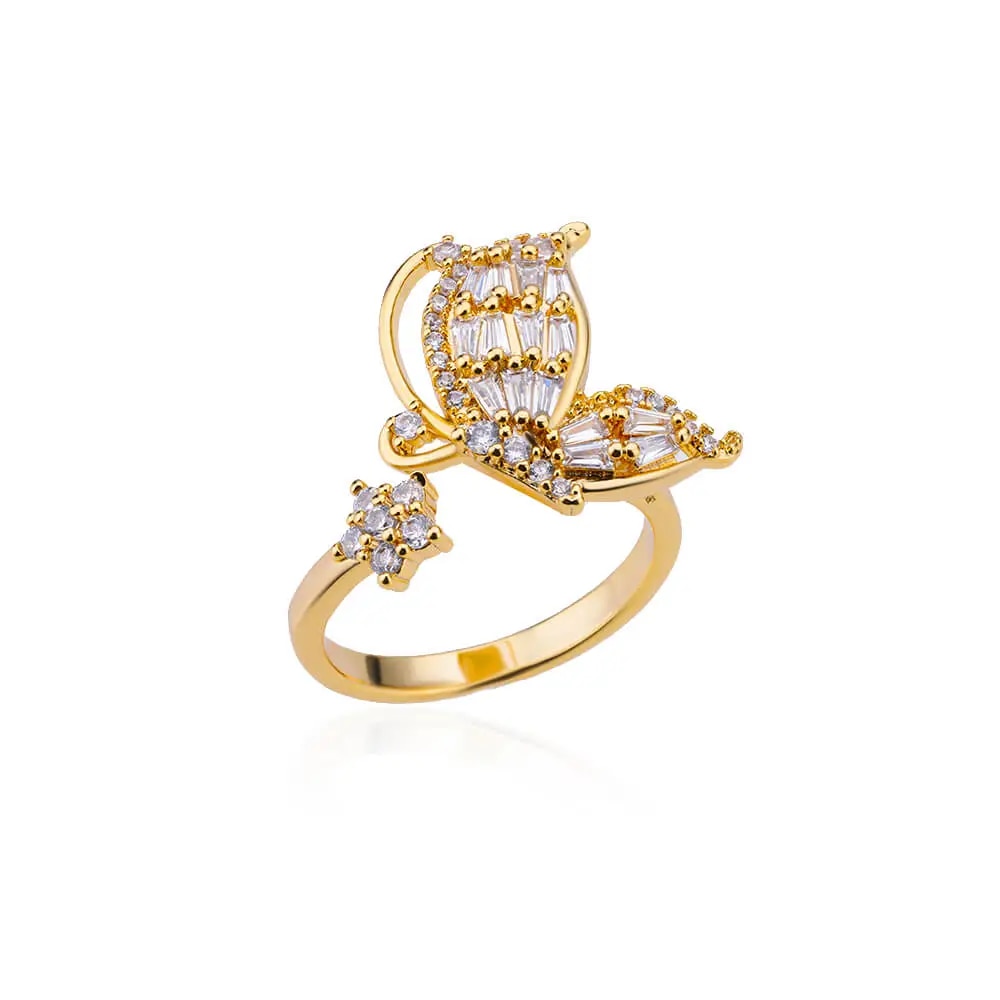 Juliana adjustable gold ring by Andrea