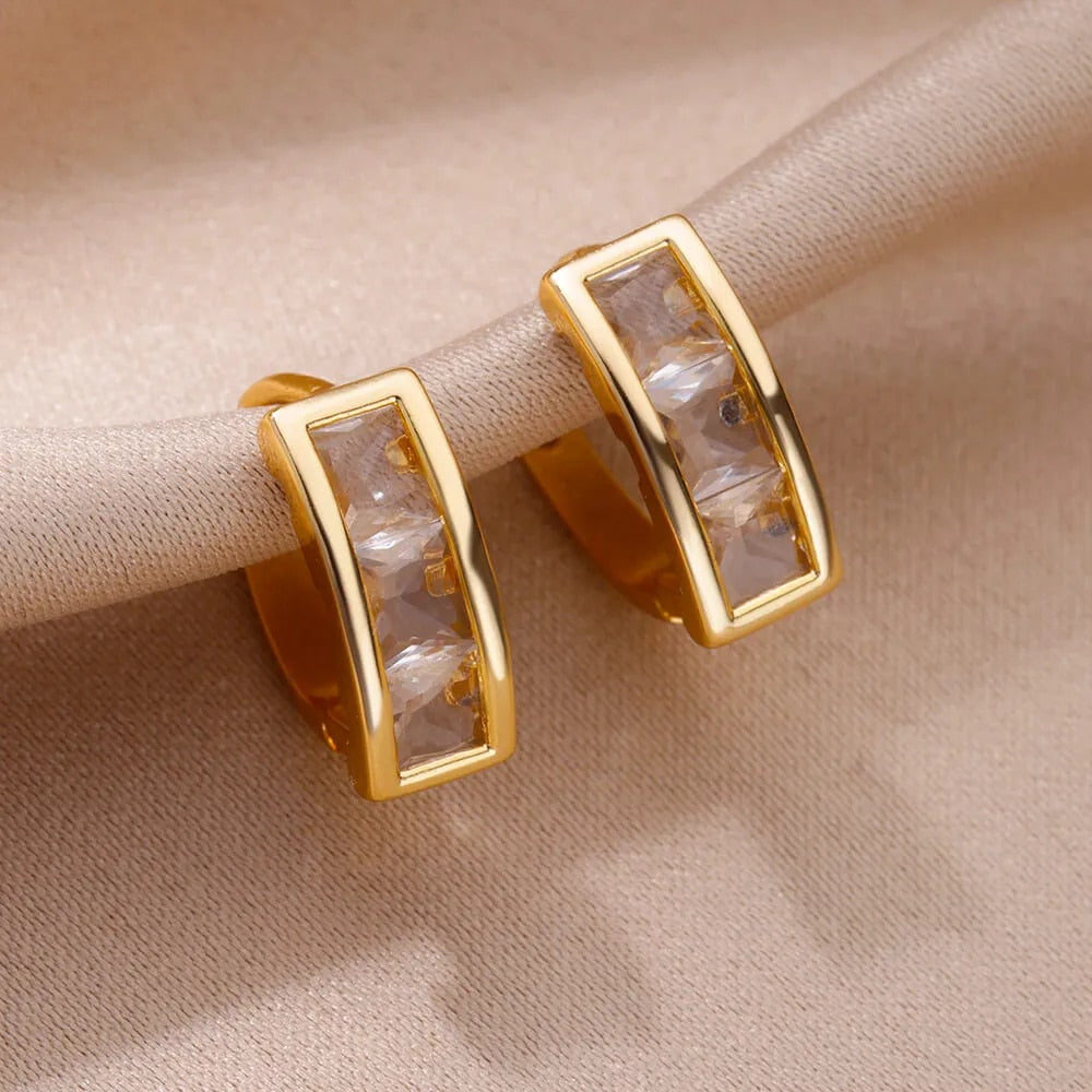 Natalie gold hoop earrings