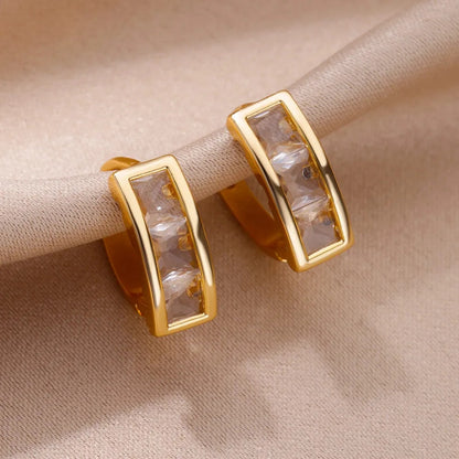 Natalie gold hoop earrings