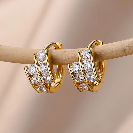 Alexandra gold hoop earrings