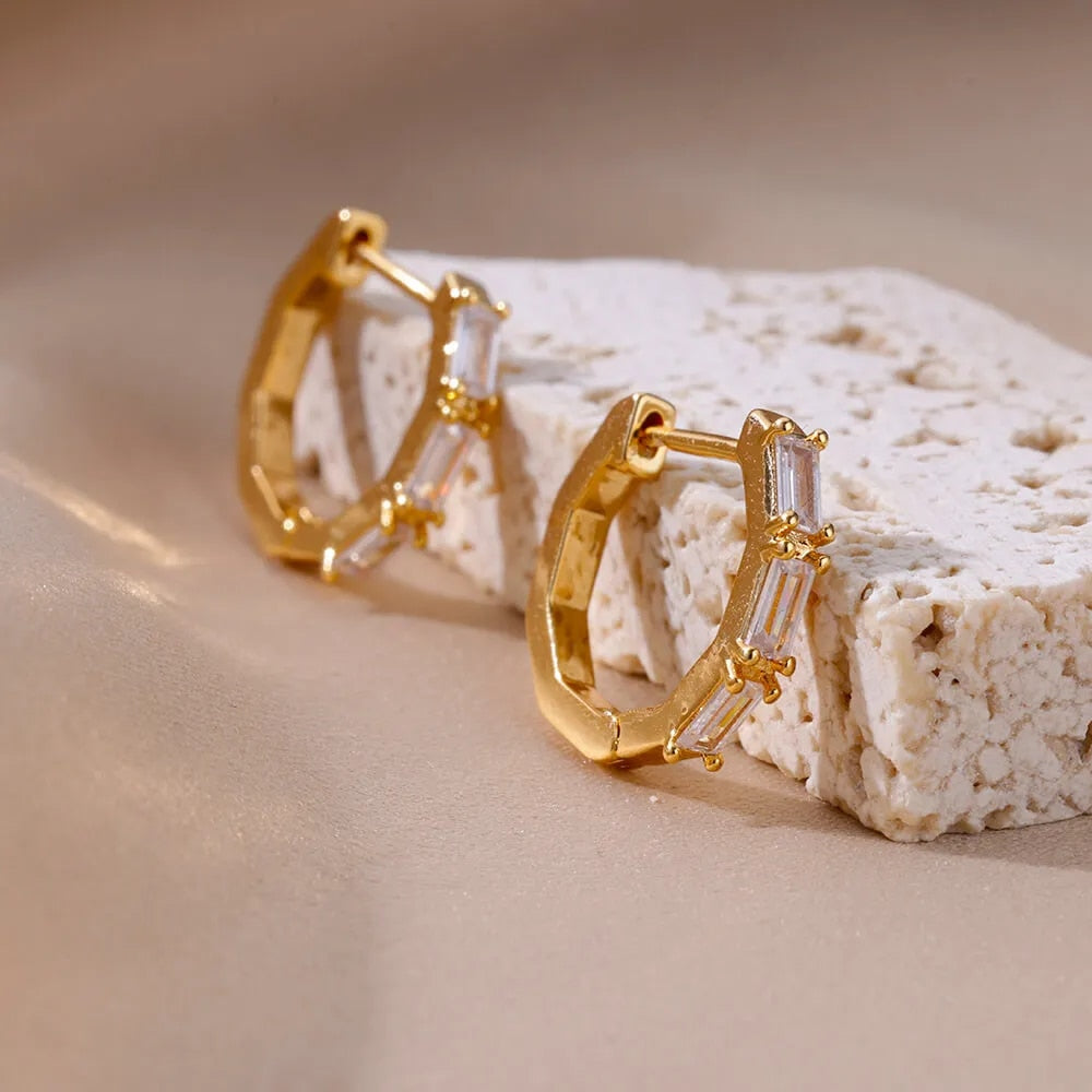 Leah gold hoop earrings