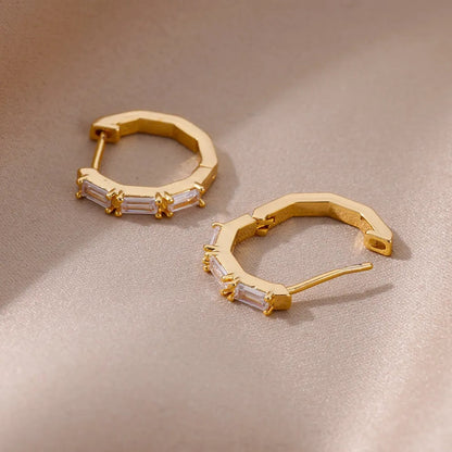 Leah gold hoop earrings