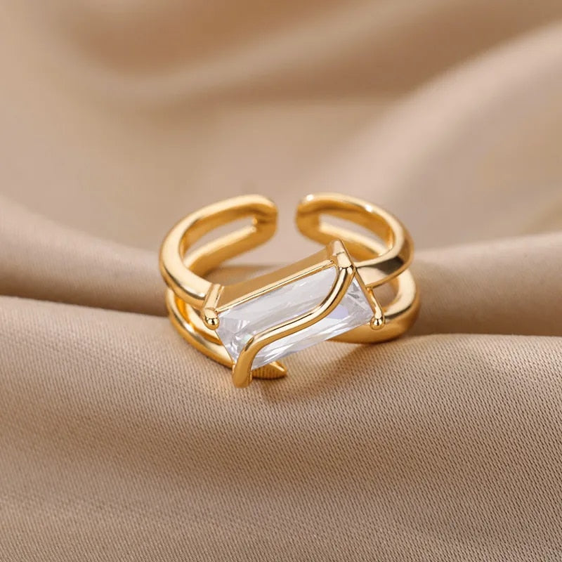 Milan adjustable gold ring by Andrea