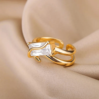 Milan adjustable gold ring by Andrea