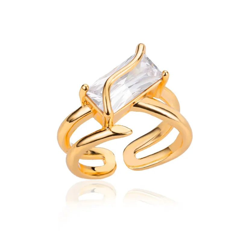 Milan adjustable gold ring by Andrea