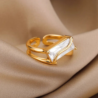 Milan adjustable gold ring by Andrea