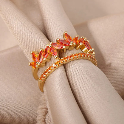 Noelle adjustable gold ring by Andrea