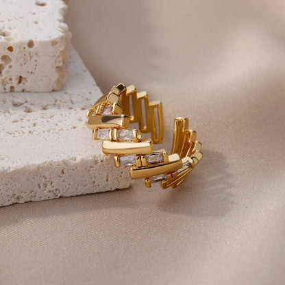 Berlin adjustable gold ring by Andrea