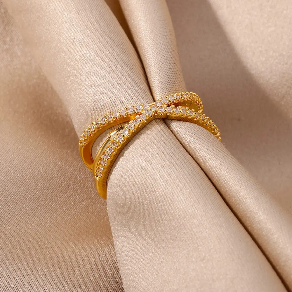 Gracie adjustable gold ring by Andrea