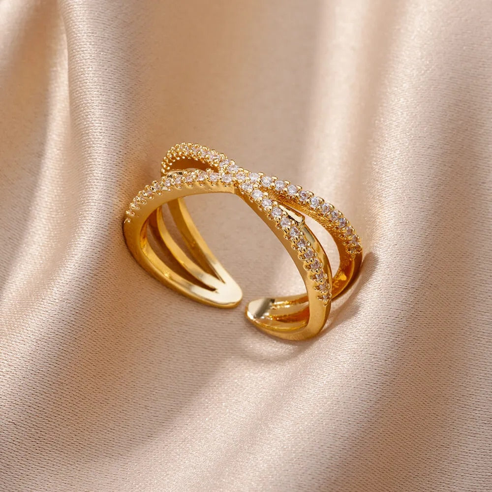 Gracie adjustable gold ring by Andrea