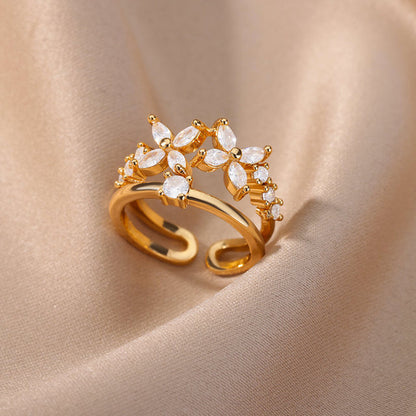 Sawyer adjustable gold ring by Andrea