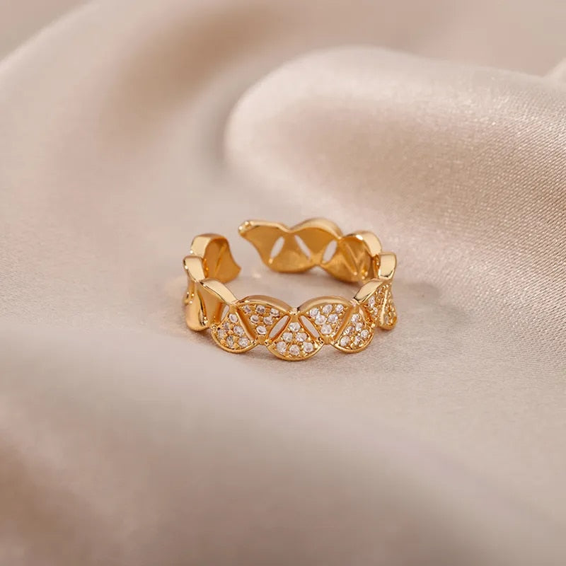 Ophelia adjustable gold ring by Andrea