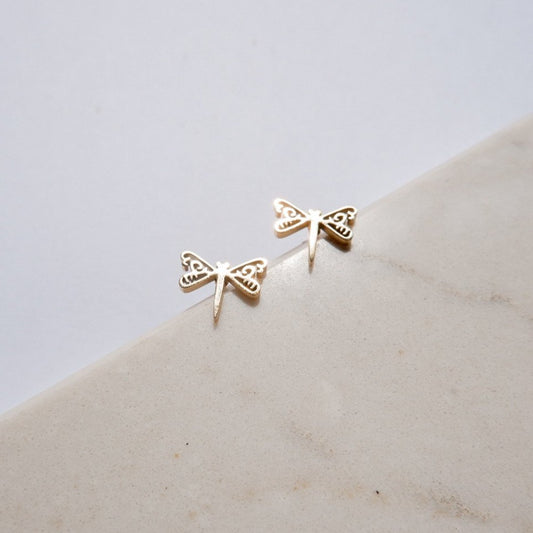 Lily Gold Stud Earrings by Andrea