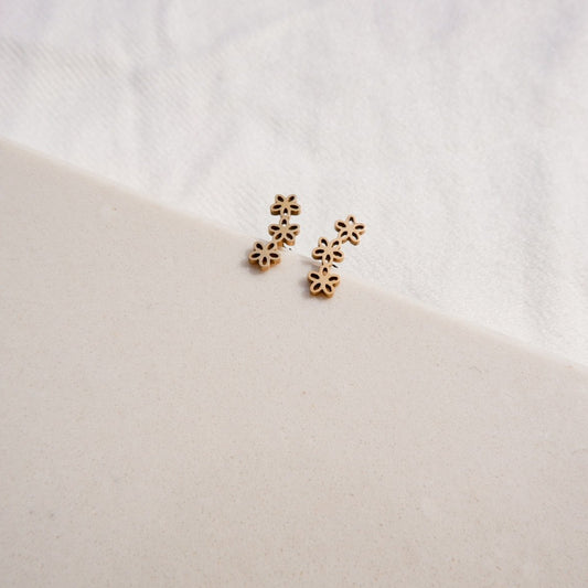 Amy Gold Stud Earrings by Andrea