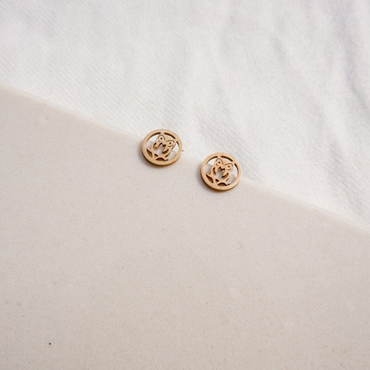 Cassidy Gold Stud Earrings by Andrea